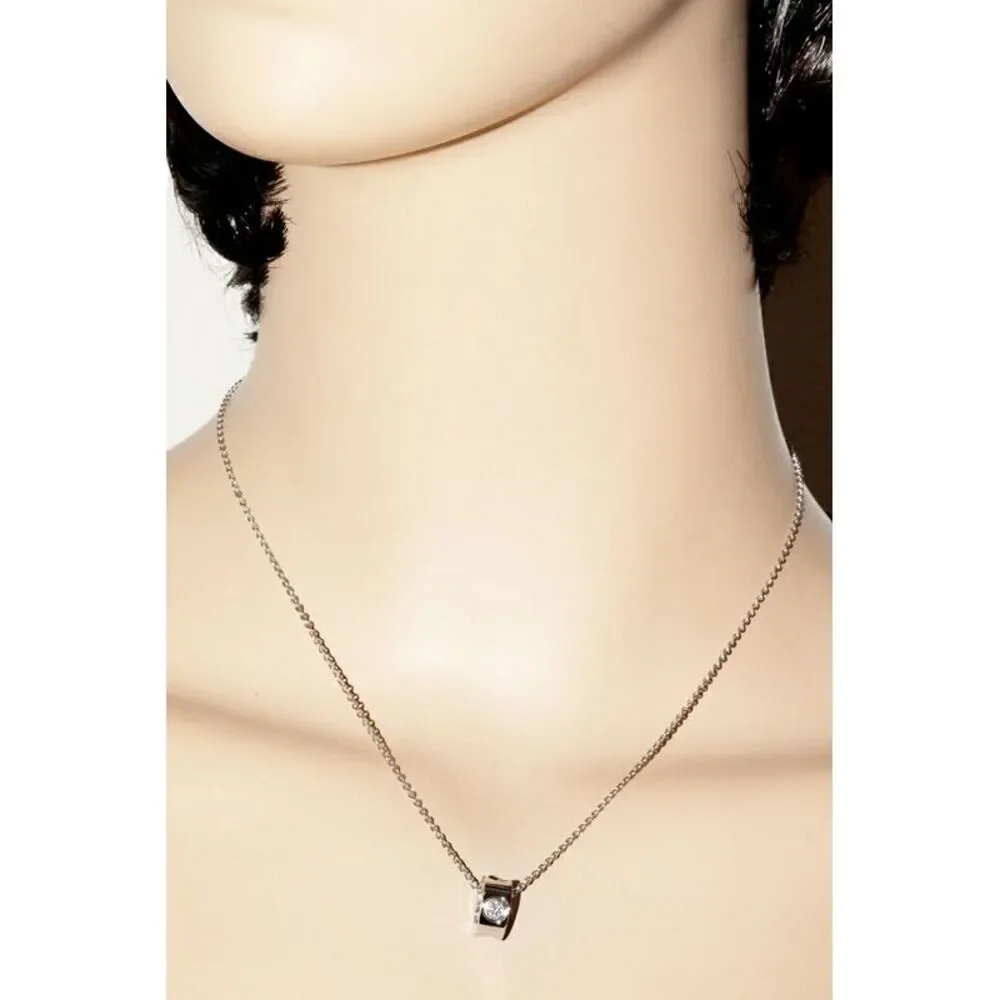 Louis Vuitton Empreinte K18WG Diamond Pendant Necklace